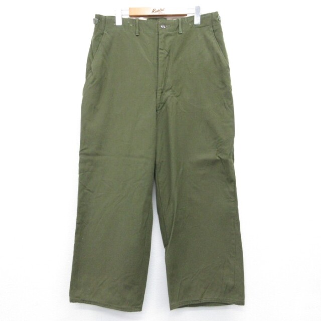 W34★古着 ビンテージ US ARMY ミリタリー パンツ メンズ 60年代 60s フィールド M-1951 フラップポケット ウール カーキ【spe】 26sep24