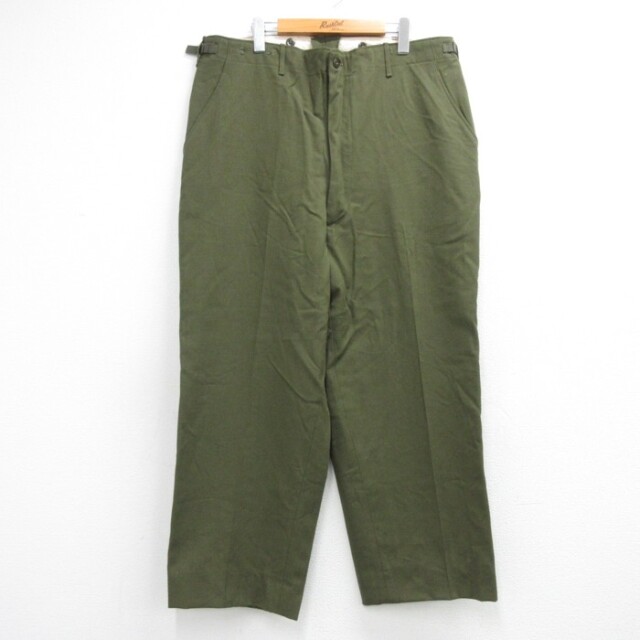 W37★古着 ビンテージ Statham Garment ミリタリー パンツ メンズ 50年代 50s フィールド M-1951 フラップポケット USA製 カーキ【spe】 26sep25