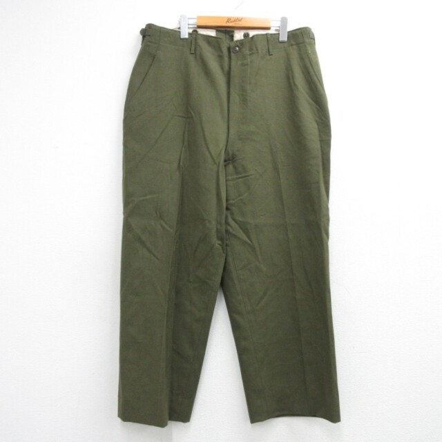 W37★古着 ビンテージ US ARMY ミリタリー パンツ メンズ 50年代 50s フィールド M-1951 フラップポケット USA製 カーキ【spe】 26sep25