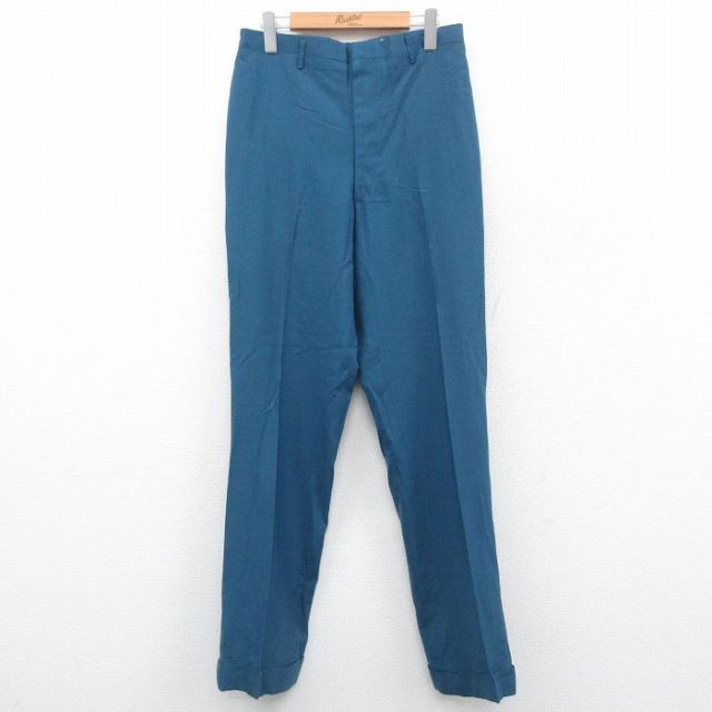 古着通販 W31☆古着 マックレガー スラックス パンツ メンズ 80年代 80s 紺