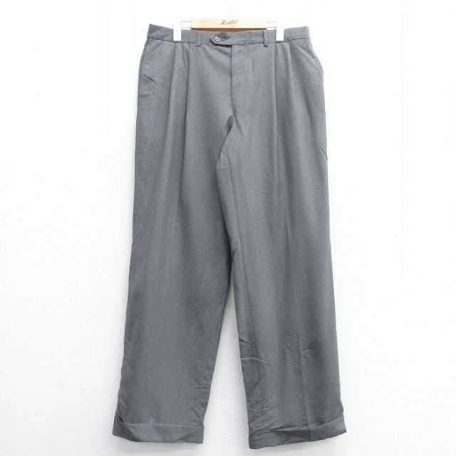 【20%OFF】W35★古着 ラルフローレン Ralph Lauren ブランド パンツ メンズ ウール カナダ製 グレー 25jan09 中古 ボトムス ロング