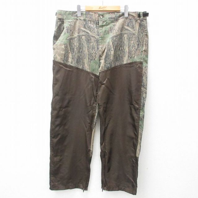 【50%OFF】W43★古着 ハンティング パンツ メンズ 90年代 90s TREBARK 大きいサイズ 緑他 グリーン 迷彩 25jan25 中古 ボトムス ロング