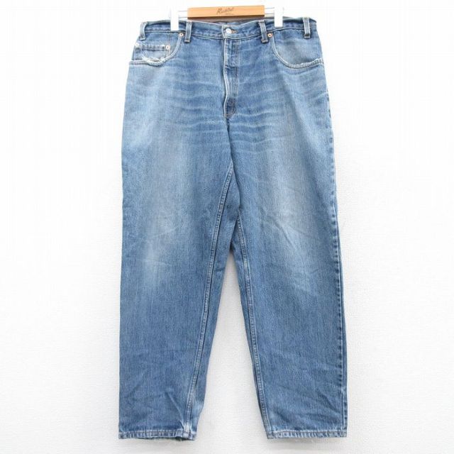 W37★古着 リーバイス Levis 560 ジーンズ メンズ 00年代 00s テーパード ヒゲ コットン カナダ製 紺 ネイビー デニム 【spe】 25feb04 中古 ボトムス ジーパン Gパン ロング パンツ