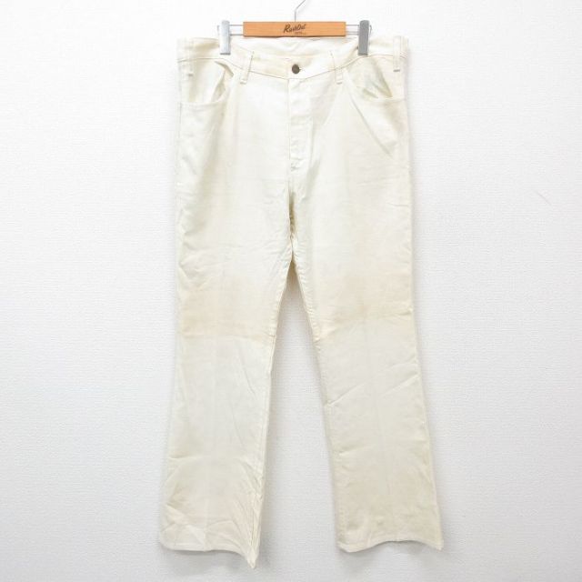 W36★古着 リーバイス Levis パンツ メンズ 80年代 80s スタプレ タロン 生成り 25feb03 中古 ボトムス ロング