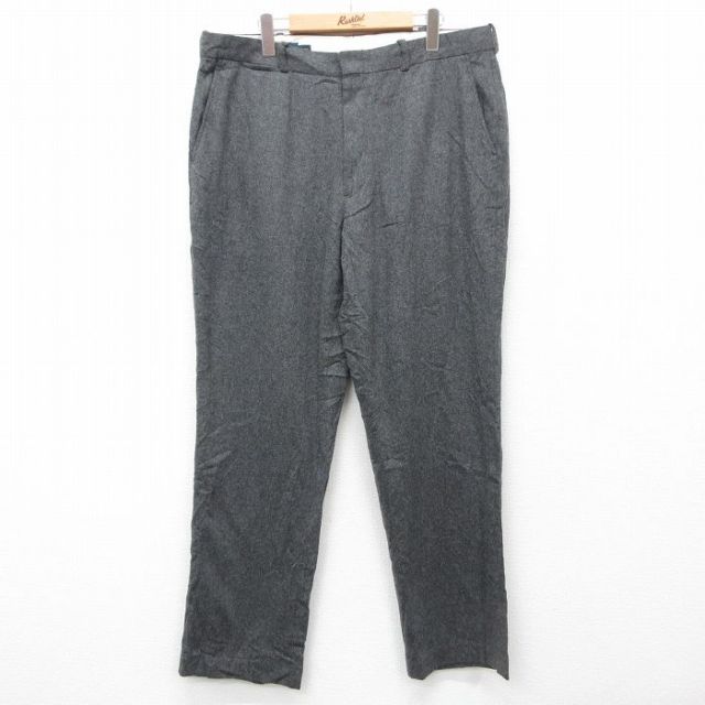 W38★古着 ラルフローレン Ralph Lauren ブランド スラックス パンツ メンズ 90年代 90s ウール グレー 25feb03 中古 ボトムス ロング