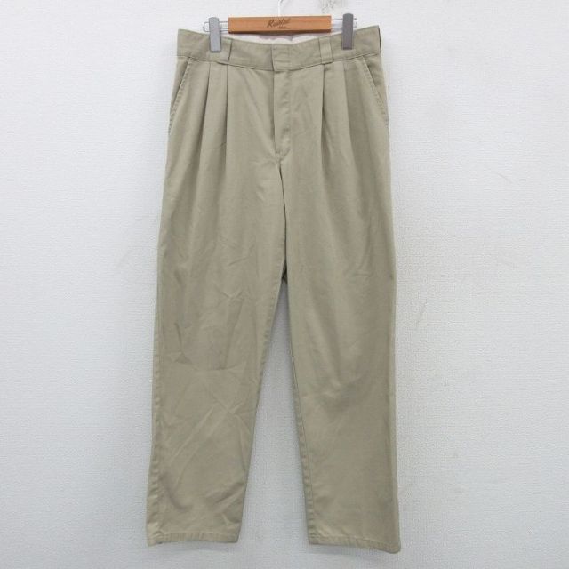 W31★古着 ディッキーズ Dickies ワーク パンツ メンズ 00年代 00s ベージュ カーキ 25feb05 中古 ボトムス ロング