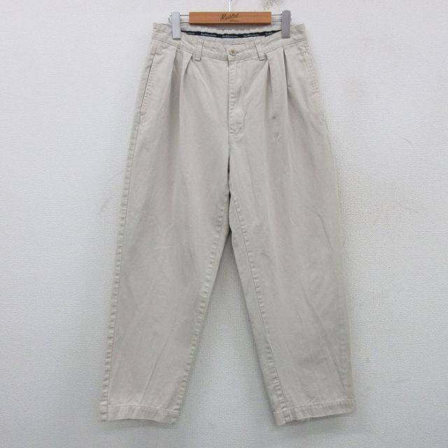 W30★古着 ラルフローレン Ralph Lauren ブランド チノ パンツ チノパン メンズ コットン ベージュ カーキ 25feb05 中古 ボトムス ロング