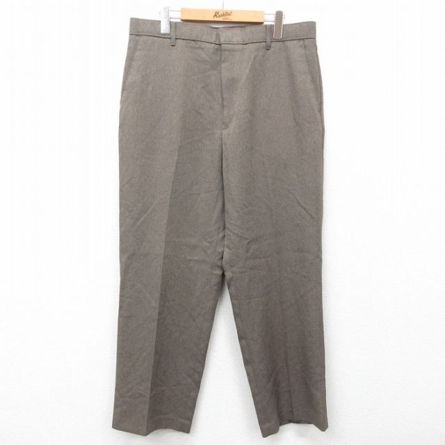 W35★古着 リーバイス Levis アクション スラックス パンツ メンズ 茶 ブラウン 25feb05 中古 ボトムス ロング