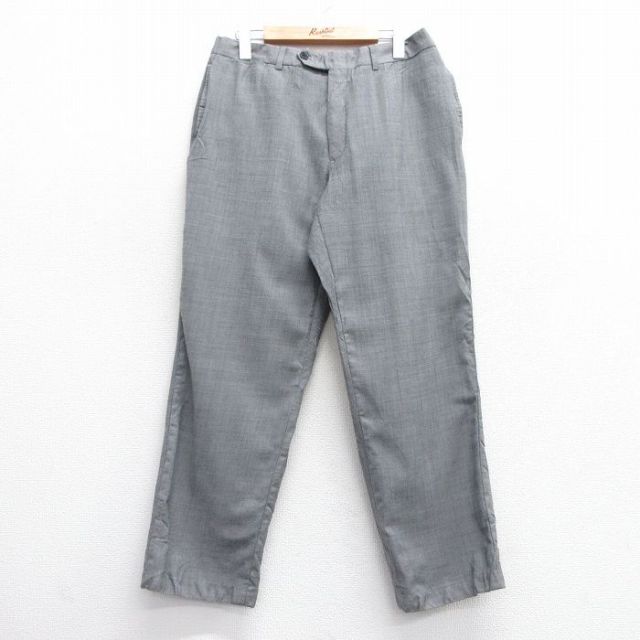 W33★古着 トミーヒルフィガー TOMMY HILFIGER ブランド パンツ メンズ ウール グレー系 25feb06 中古 ボトムス ロング