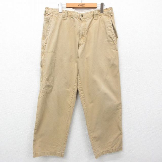 W38★古着 コロンビア COLUMBIA パンツ メンズ 00年代 00s コットン ベージュ カーキ 25feb12 中古 ボトムス ロング