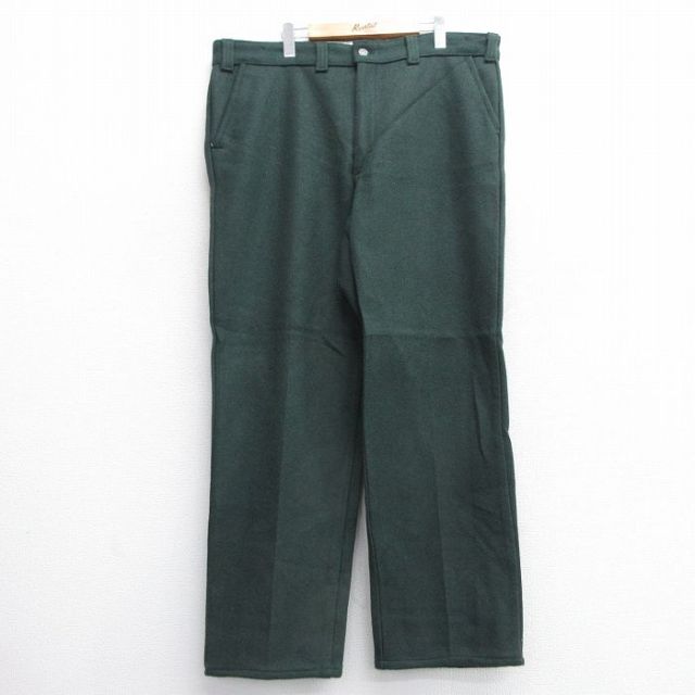 W40★古着 CODET パンツ メンズ 90年代 90s ウール カナダ製 緑 グリーン 25feb12 中古 ボトムス ロング
