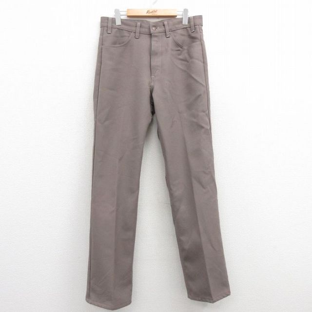 W34★古着 リーバイス Levis パンツ メンズ 80年代 80s USA製 茶系 ブラウン 25feb12 中古 ボトムス ロング