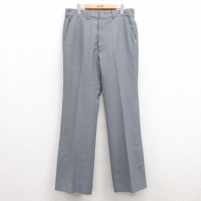W36★古着 HAGGAR スラックス パンツ メンズ 80年代 80s USA製 タロン グレー 25feb13 中古 ボトムス ロング