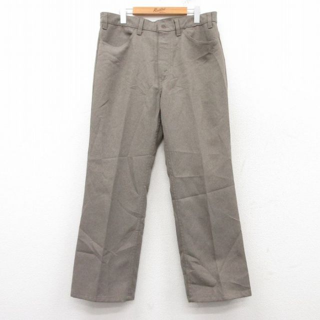 W34★古着 リーバイス Levis パンツ メンズ フレア ベージュ カーキ 25feb14 中古 ボトムス ロング
