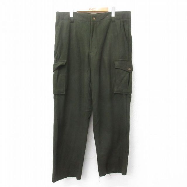 【50%OFF】W39★古着 ウールリッチ WOOLRICH カーゴ パンツ メンズ 90年代 90s ウール 濃緑 グリーン 25feb15 中古 ボトムス ロング