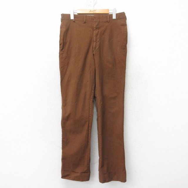 W33★古着 ペンドルトン PENDLETON スラックス パンツ メンズ 80年代 80s ウール タロン 茶 ブラウン 25feb15 中古 ボトムス ロング