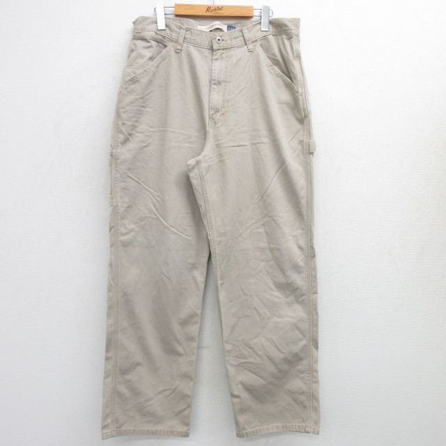 【20%OFF】W36★古着ギャップ GAP ペインター パンツ メンズ 00年代 00s コットン ベージュ カーキ 25feb17 中古 ボトムス ロング
