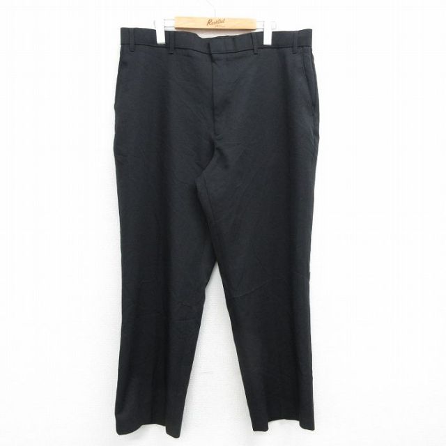 W38★古着 リーバイス Levis アクション スラックス パンツ メンズ 黒 ブラック 25feb17 中古 ボトムス ロング
