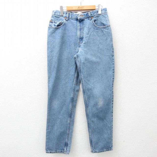 W32★古着 ギャップ GAP ジーンズ メンズ 00年代 00s テーパード コットン 紺 ネイビー デニム 25feb18 中古 ボトムス ジーパン Gパン ロング パンツ