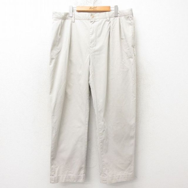W39★古着 ラルフローレン Ralph Lauren ブランド チノ パンツ チノパン メンズ 90年代 90s ワンポイントロゴ ETHAN コットン 薄ベージュ カーキ 25feb19 中古 ボトムス ロング