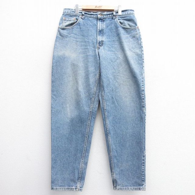 W37★古着 リーバイス Levis 560 ジーンズ メンズ 90年代 90s テーパード コットン USA製 紺 ネイビー デニム 【spe】 25feb19 中古 ボトムス ジーパン Gパン ロング パンツ