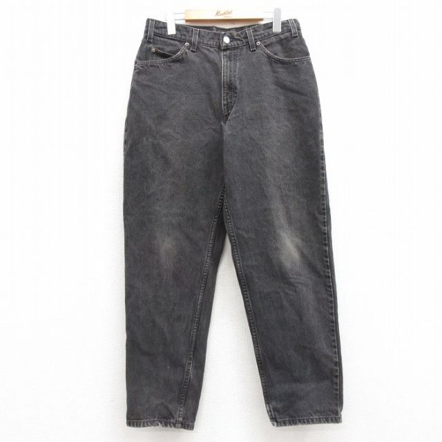 W32★古着 リーバイス Levis 560 ジーンズ メンズ 00年代 00s テーパード コットン 黒 ブラック デニム 【spe】 25feb21 中古 ボトムス ジーパン Gパン ロング パンツ