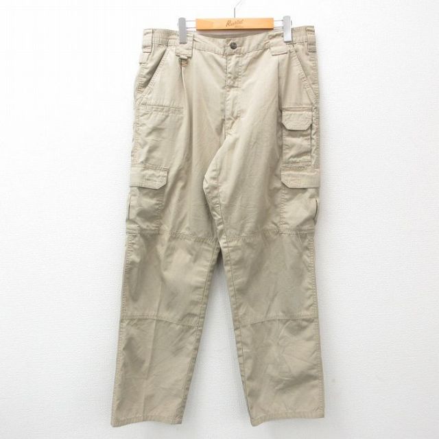 W35★古着 5.11 タクティカル カーゴ パンツ メンズ リップストップ ベージュ カーキ 25feb21 中古 ボトムス ロング