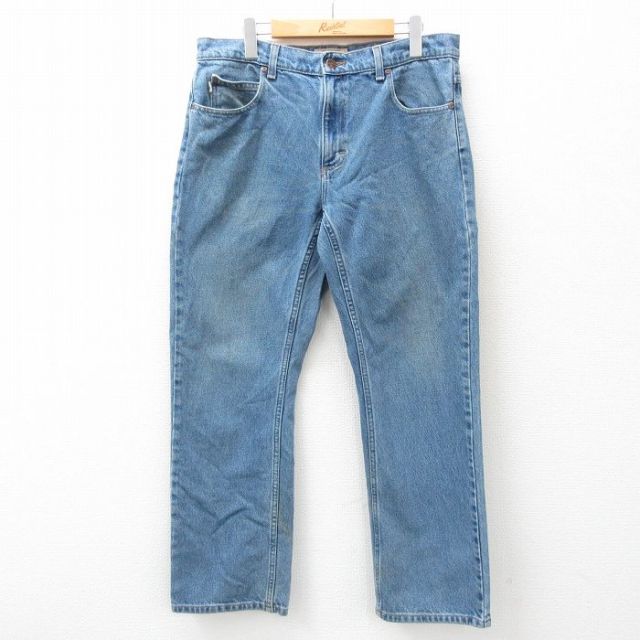 W34★古着 エルエルビーン LLBEAN ジーンズ メンズ 00年代 00s コットン 紺 ネイビー デニム 25feb21 中古 ボトムス ジーパン Gパン ロング パンツ