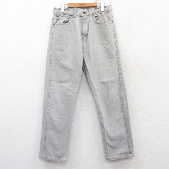 W32★古着 ギャップ GAP ジーンズ メンズ 90年代 90s コットン 薄グレー デニム 25feb21 中古 ボトムス ジーパン Gパン ロング パンツ