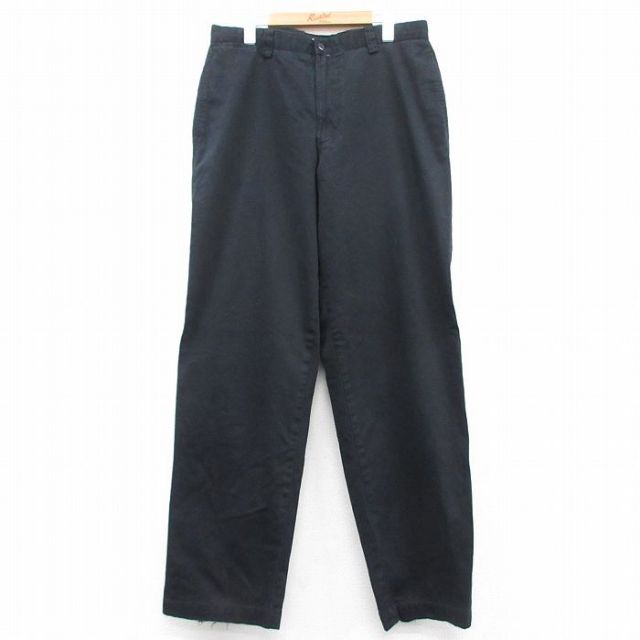 W35★古着 ドッカーズ パンツ メンズ 00年代 00s コットン 黒 ブラック 25feb25 中古 ボトムス ロング