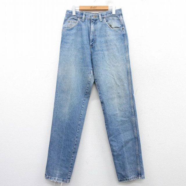 【20%OFF】W32★古着 ラングラー Wrangler ジーンズ メンズ 90年代 90s コットン USA製 紺 ネイビー デニム 25feb25 中古 ボトムス ジーパン Gパン ロング パンツ