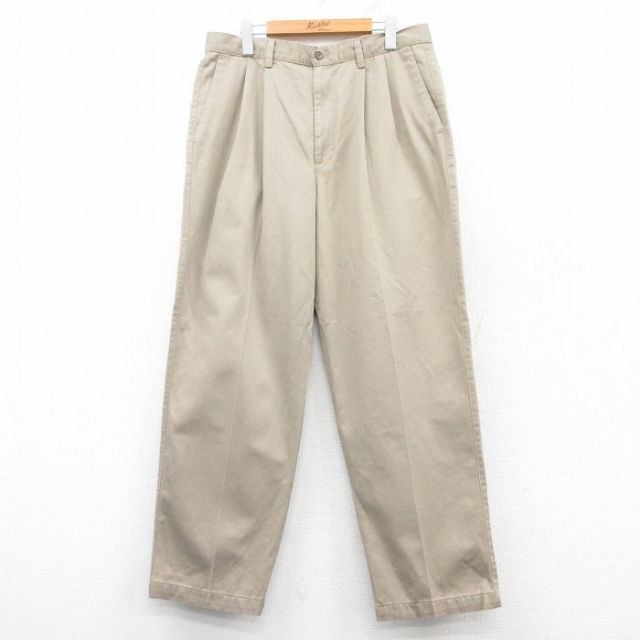 W36★古着 ドッカーズ パンツ メンズ 00年代 00s コットン ベージュ カーキ 25feb25 中古 ボトムス ロング