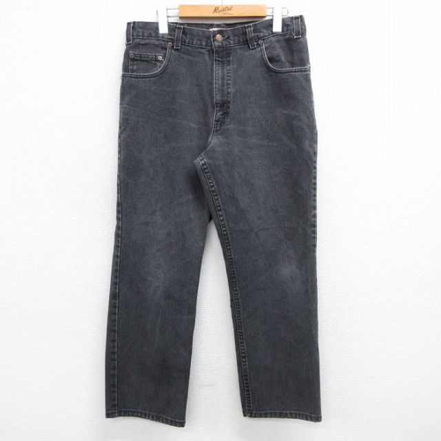 W33★古着 アリゾナジーンズ ジーンズ メンズ 00年代 00s コットン 黒 ブラック デニム 25feb25 中古 ボトムス ジーパン Gパン ロング パンツ