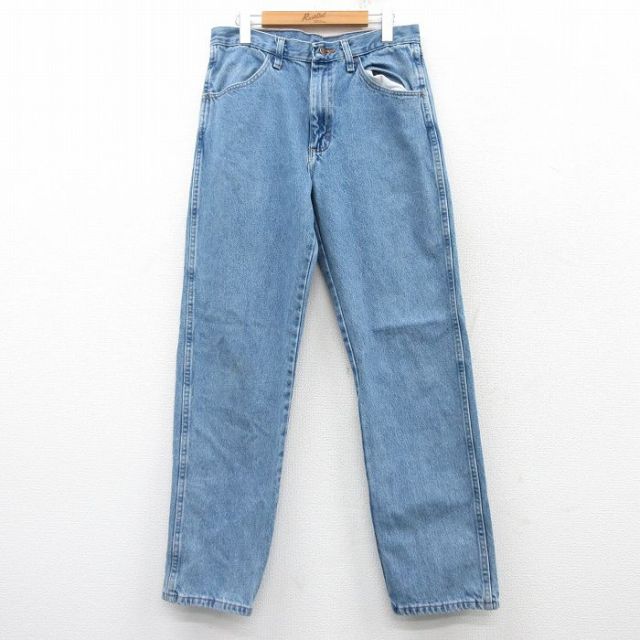 【50%OFF】W33★古着 ラスラー ジーンズ メンズ コットン 紺 ネイビー デニム 25feb26 中古 ボトムス ジーパン Gパン ロング パンツ