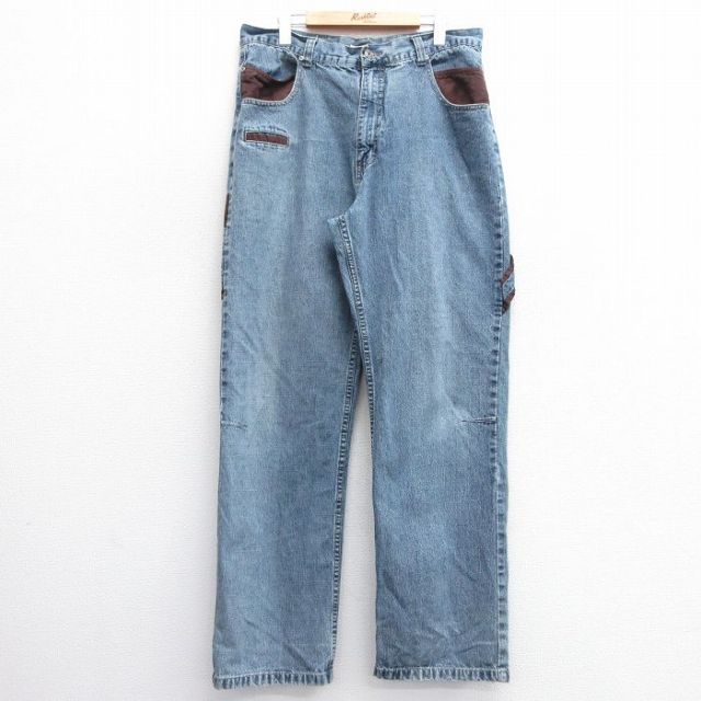 W34★古着 カーターズ ペインター パンツ メンズ 紺 ネイビー デニム他 25feb28 中古 ボトムス ロング