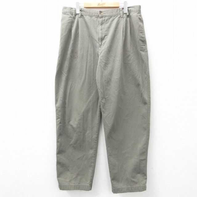 W38★古着 ラルフローレン Ralph Lauren チャップス ブランド パンツ メンズ 90年代 90s コットン ベージュ カーキ 25feb28 中古 ボトムス ロング