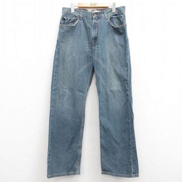 W33★古着 リーバイス Levis 559 ジーンズ メンズ コットン 紺 ネイビー デニム 25feb28 中古 ボトムス ジーパン Gパン ロング パンツ