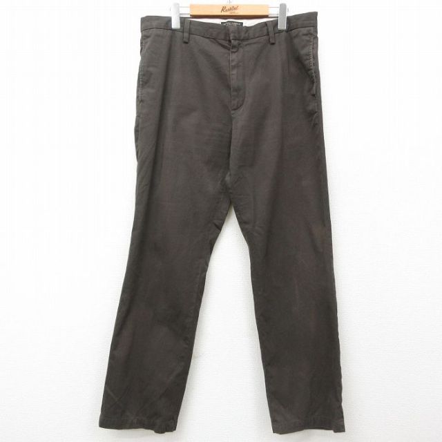 W36★古着 バナナリパブリック BANANA REPUBLIC パンツ メンズ コットン 濃緑 グリーン 25mar01 中古 ボトムス ロング