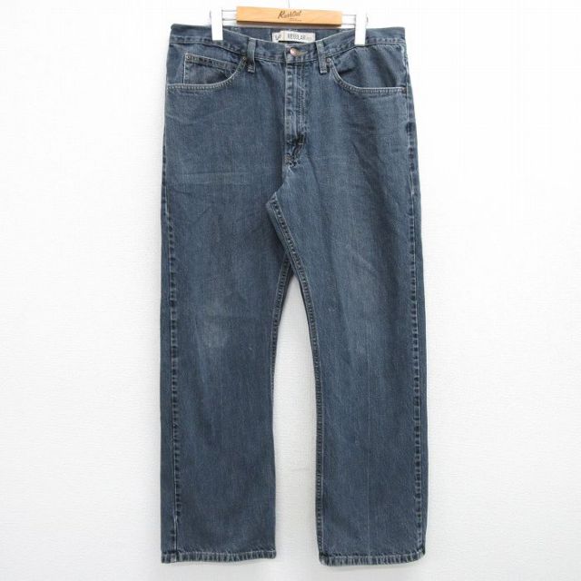W36★古着 リー Lee ジーンズ メンズ コットン 紺 ネイビー デニム 25mar01 中古 ボトムス ジーパン Gパン ロング パンツ