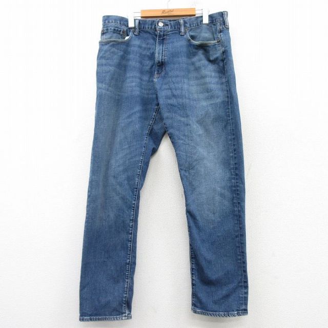 W36★古着 ギャップ GAP ジーンズ メンズ ヒゲ 紺 ネイビー デニム 25mar01 中古 ボトムス ジーパン Gパン ロング パンツ