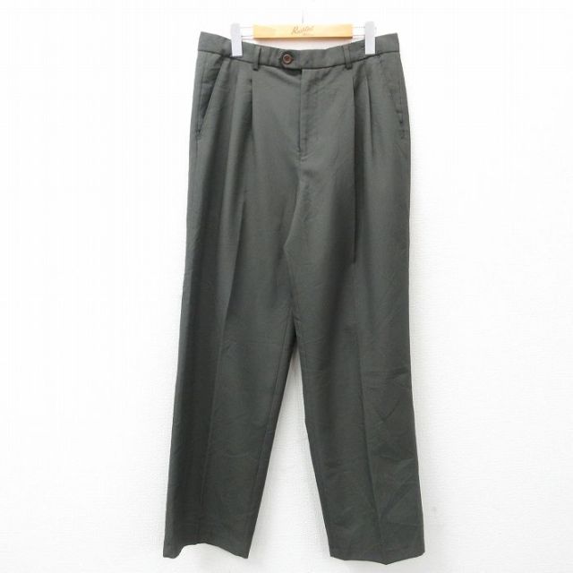 W34★古着 アバクロンビー Abercrombie&fitch パンツ メンズ 濃緑 グリーン 25mar01 中古 ボトムス ロング