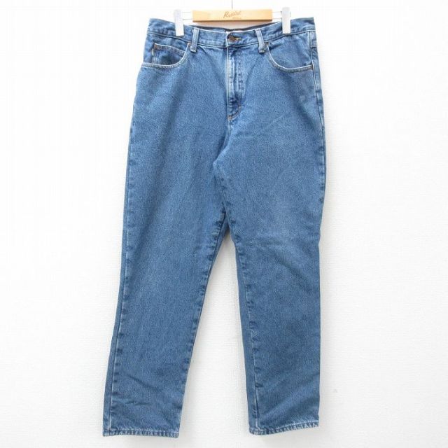 【20%OFF】W34★古着 エルエルビーン LLBEAN ジーンズ メンズ 00年代 00s コットン 紺 ネイビー デニム 内側フランネル 25mar01 中古 ボトムス ジーパン Gパン ロング パンツ