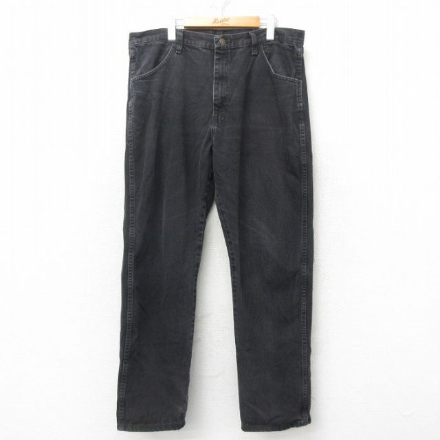 【20%OFF】W39★古着 ラスラー ジーンズ メンズ コットン 黒 ブラック デニム 25mar01 中古 ボトムス ジーパン Gパン ロング パンツ
