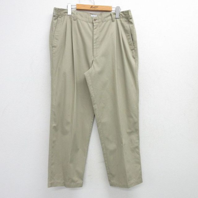 W36★古着 ピューリタン チノ パンツ チノパン メンズ ベージュ カーキ 25mar03 中古 ボトムス ロング