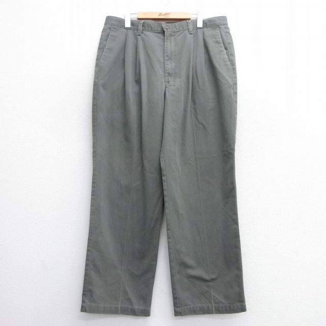 W37★古着 ドッカーズ パンツ メンズ 00年代 00s コットン 薄緑 グリーン 25mar03 中古 ボトムス ロング