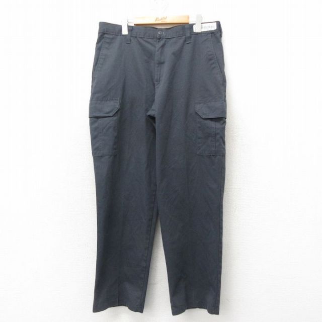 W36★古着 ワーク カーゴ パンツ メンズ CINTAS 濃グレー 25mar03 中古 ボトムス ロング