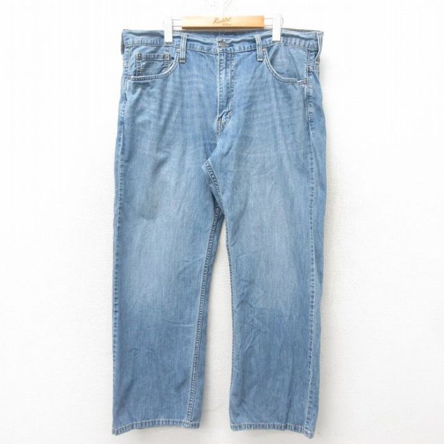 W39★古着 リーバイス Levis 569 ジーンズ メンズ ヒゲ コットン 紺 ネイビー デニム 25mar03 中古 ボトムス ジーパン Gパン ロング パンツ