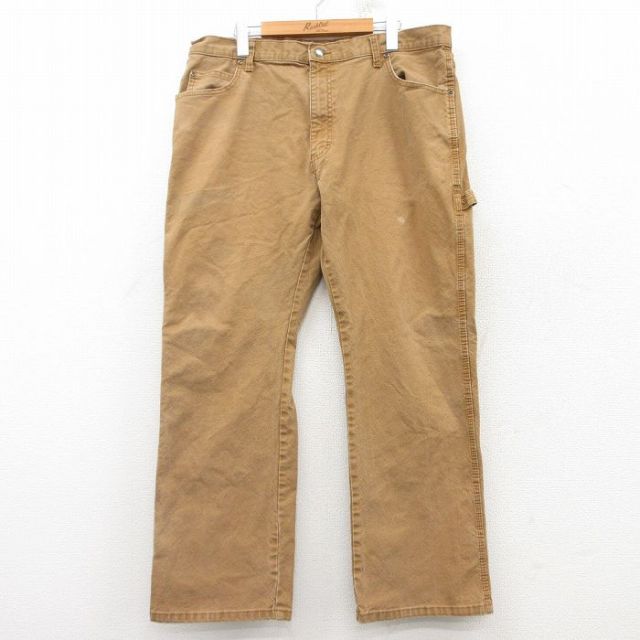W38★古着 ディッキーズ Dickies ペインター パンツ メンズ ダック地 ベージュ カーキ 25mar04 中古 ボトムス ロング