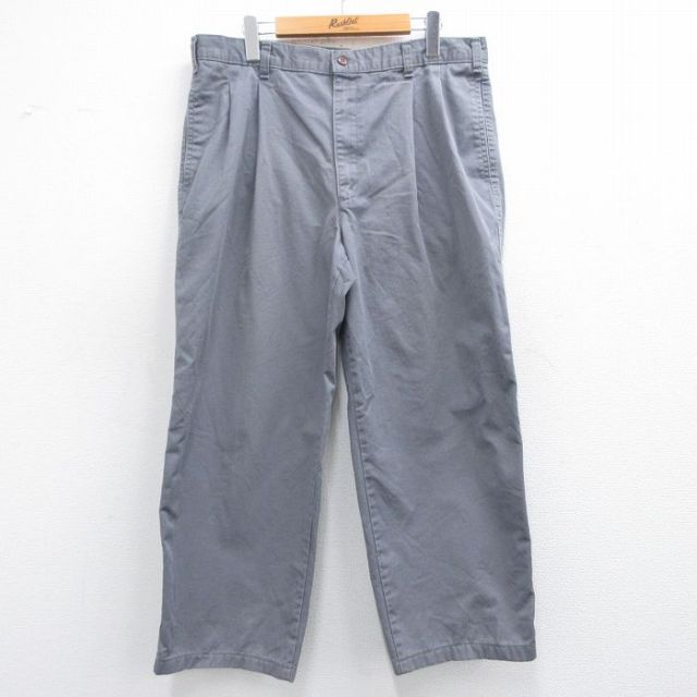 W34★古着 ドッカーズ チノ パンツ チノパン メンズ 90年代 90s コットン USA製 グレー 25mar04 中古 ボトムス ロング
