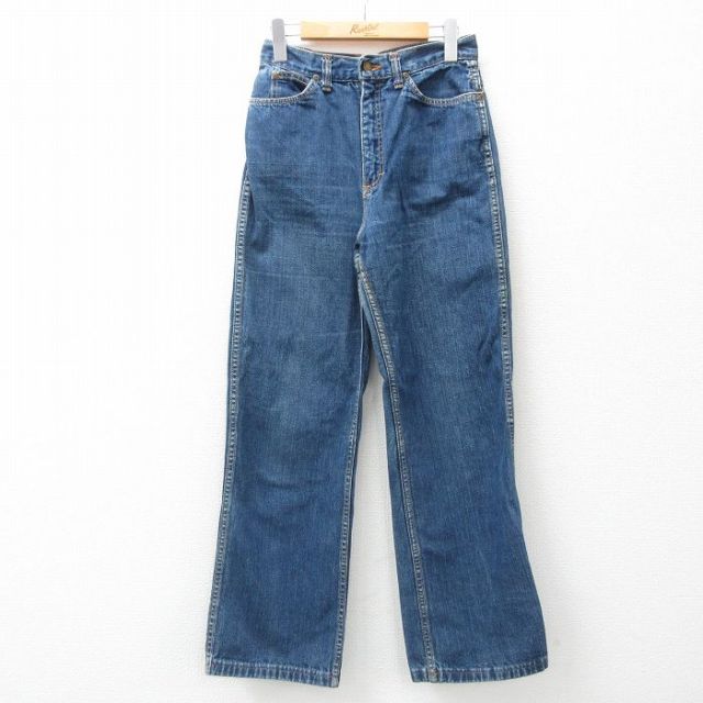 【50%OFF】W27★古着 ジーンズ メンズ 80年代 80s タロン 紺 ネイビー デニム 【spe】 25mar04 中古 ボトムス ジーパン Gパン ロング パンツ